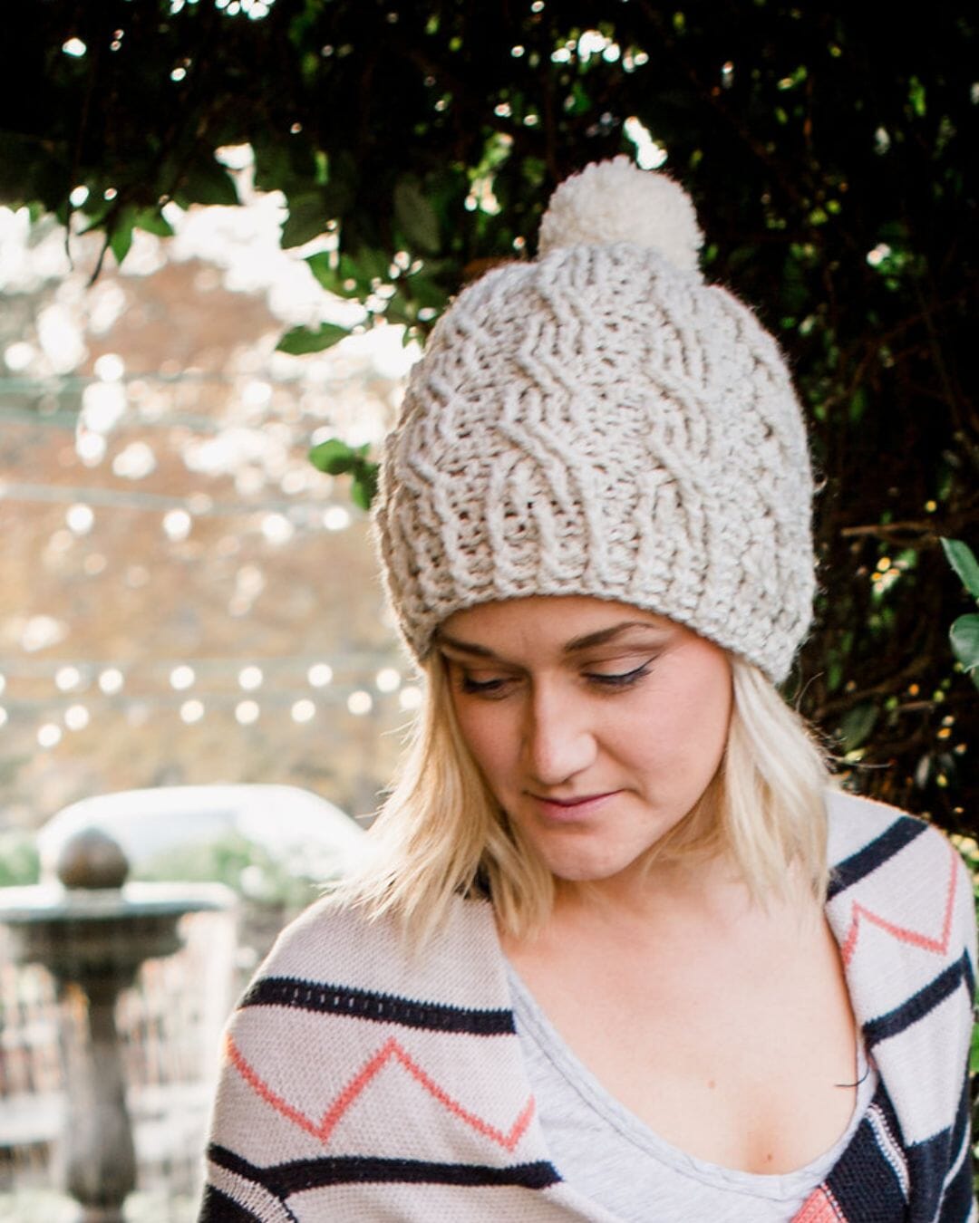 Free Hat Crochet Pattern - The Champagne Cables Hat