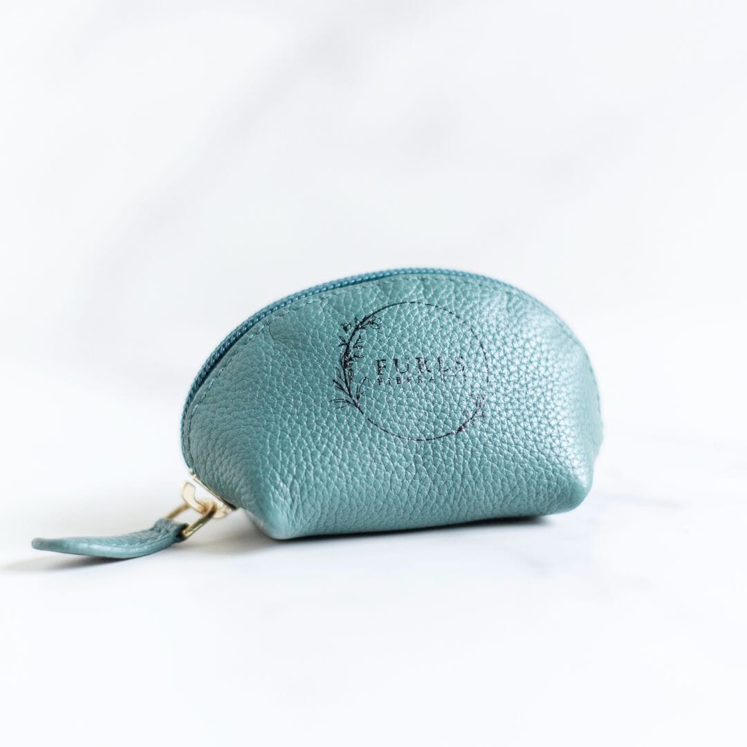 Clara Notions Pouch Leather Accessories FurlsCrochet Teal 